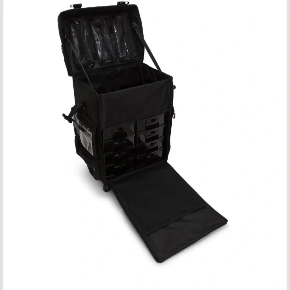 Impressions Black Makeup Organizer with Lockable Drawers